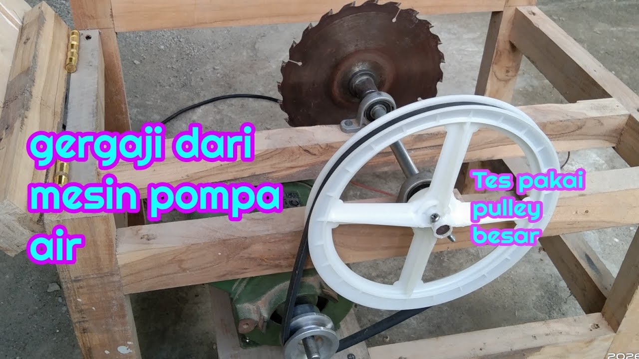 Gergaji dari mesin pompa air 
