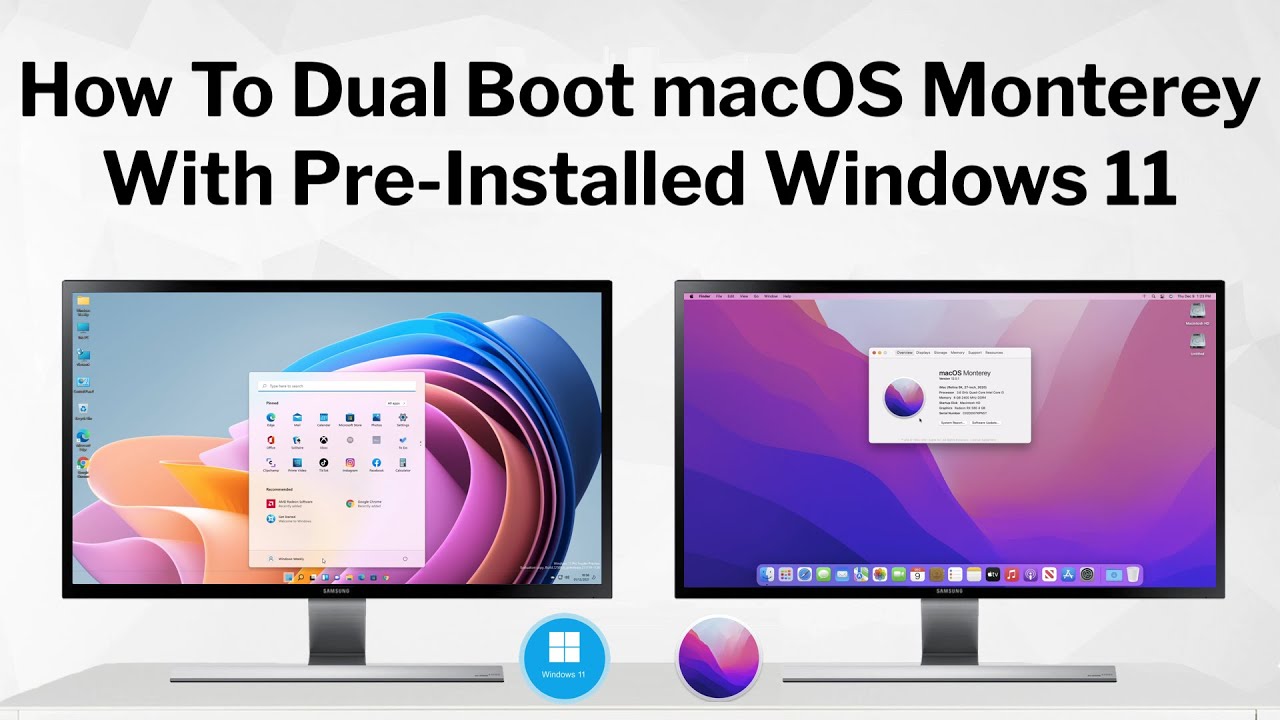 How to Dual Boot macOS Monterey with Preinstalled Windows 11 | Step By Step | Hackintosh