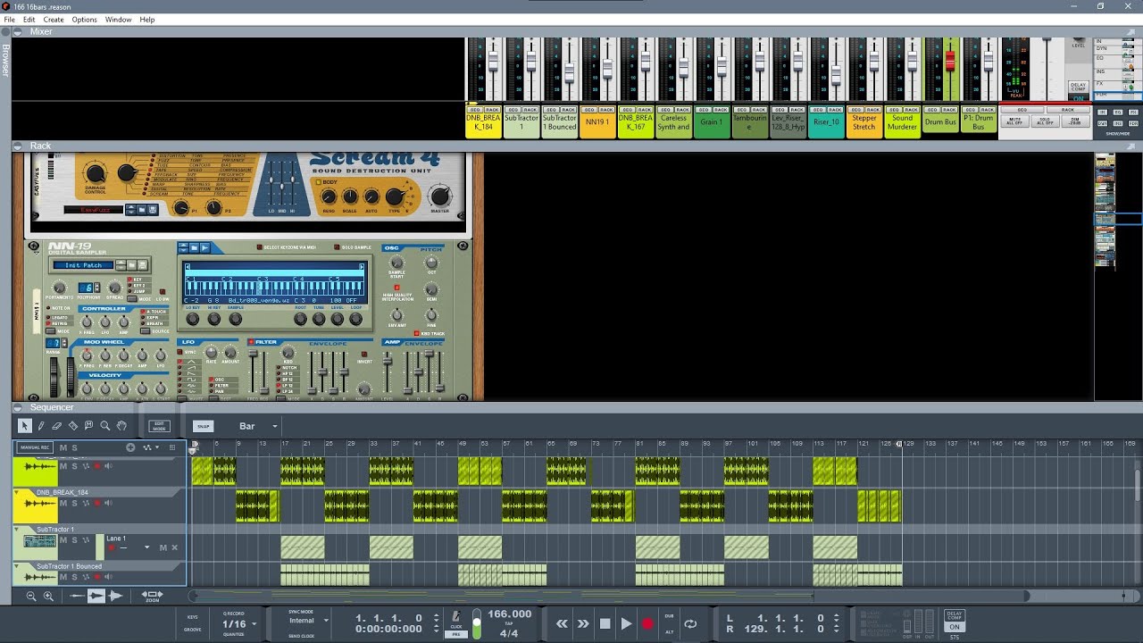 Reason 11 Lesson 1 Drum patterns basics