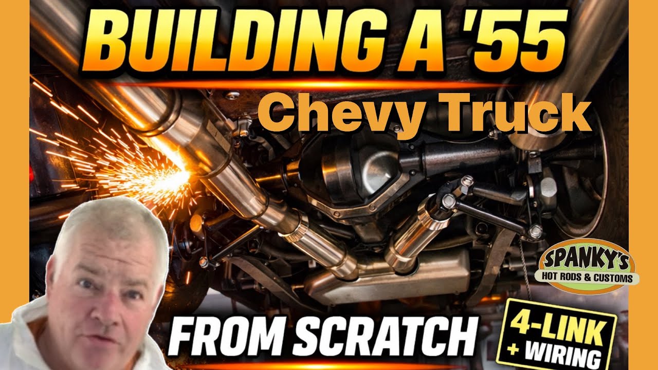 Создание грузовика Chevrolet 1955 года с нуля! Электропроводка, 4-рычажная подвеска, выхлопная си...