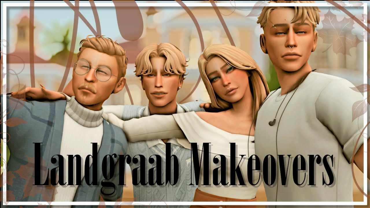 👨‍👩‍👦‍👦 Landgraab Family || The Sims 4 Create A Sim || Townie Makeover || Maxis Match 👨‍👩‍👦‍👦