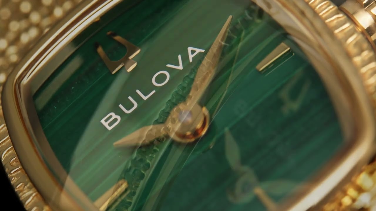 Bulova Goddes 97L184 &ndash; Złota elegancja z zielonym akcentem | Time Trend
