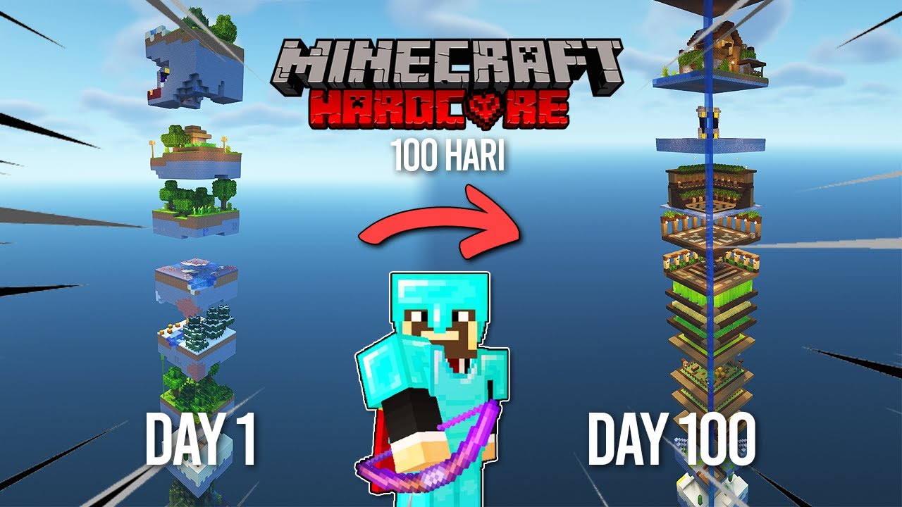 100 Hari Minecraft Hardcore One Chunk ONLY (All Biome)