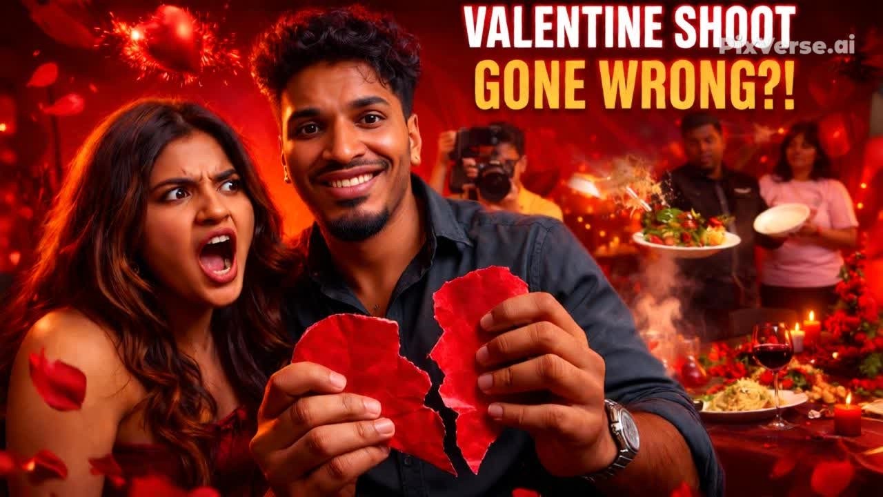 Valentine Shoot Gone Wrong?! 💔 Food Fight + First Time Acting