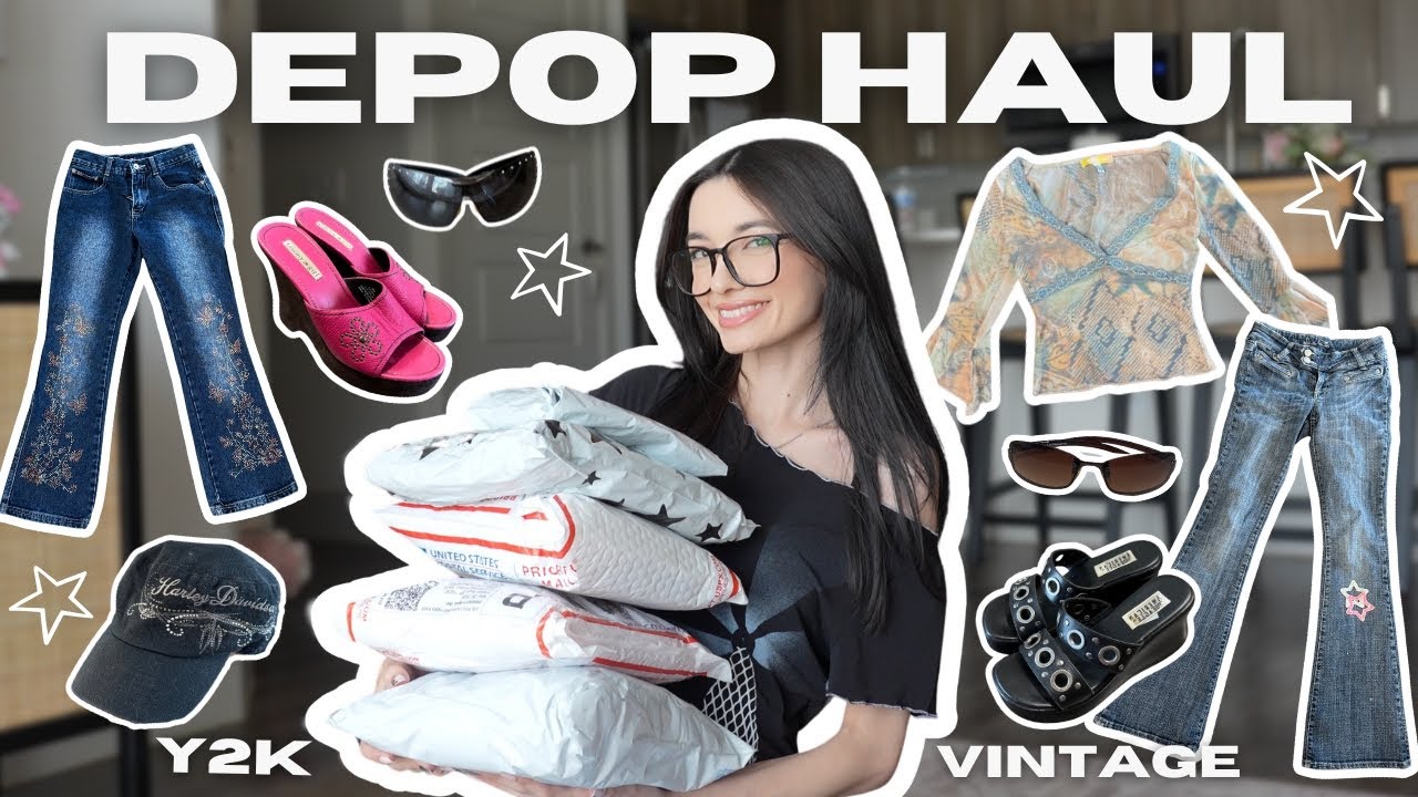 Online Thrift Haul + Try On 💕  (Depop, Poshmark, & Ebay y2k finds!!)