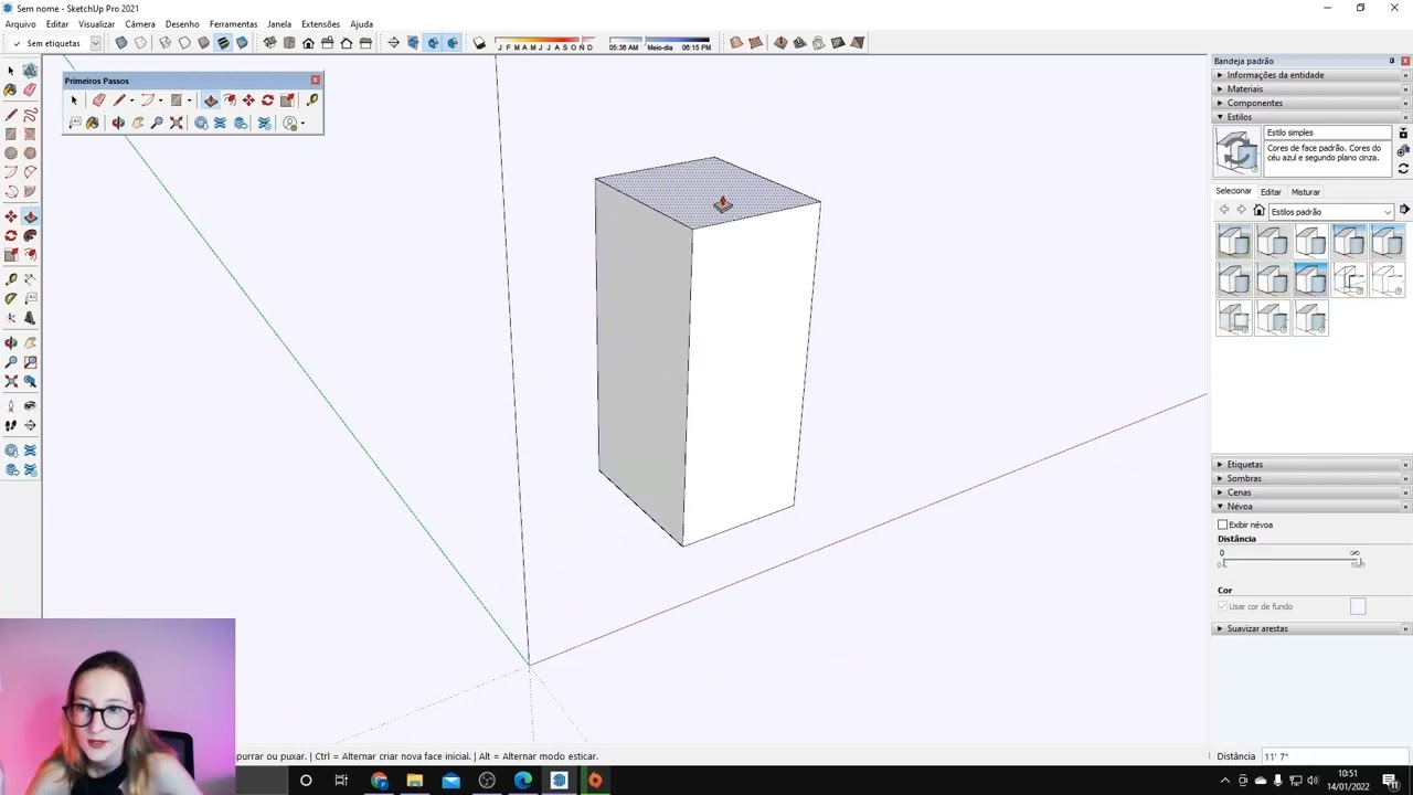 Curso de SketchUp 2022 - Aula 07/23 - Ferramentas básicas