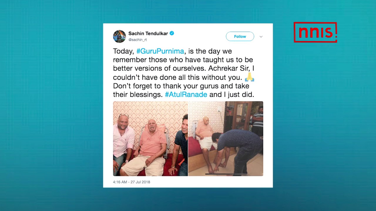 Sachin Seeks Blessings From Childhood Coach On Guru Purnima