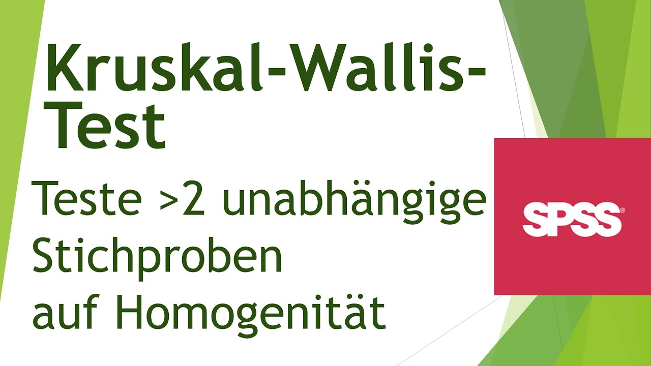 Kruskal-Wallis-Test in SPSS - Funktionsweise und Interpretation - Daten analysieren in SPSS (21)