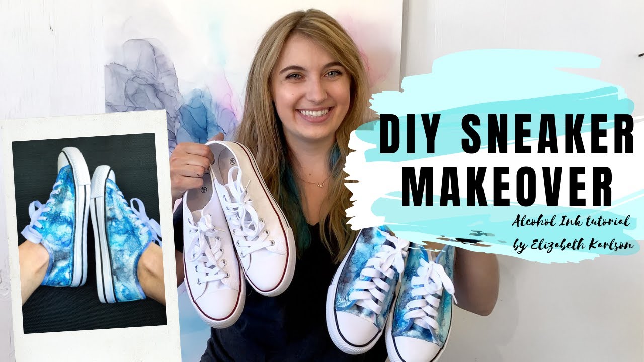 DIY Alcohol Ink Sneaker/ Converse Makeover | TUTORIAL | Elizabeth Karlson