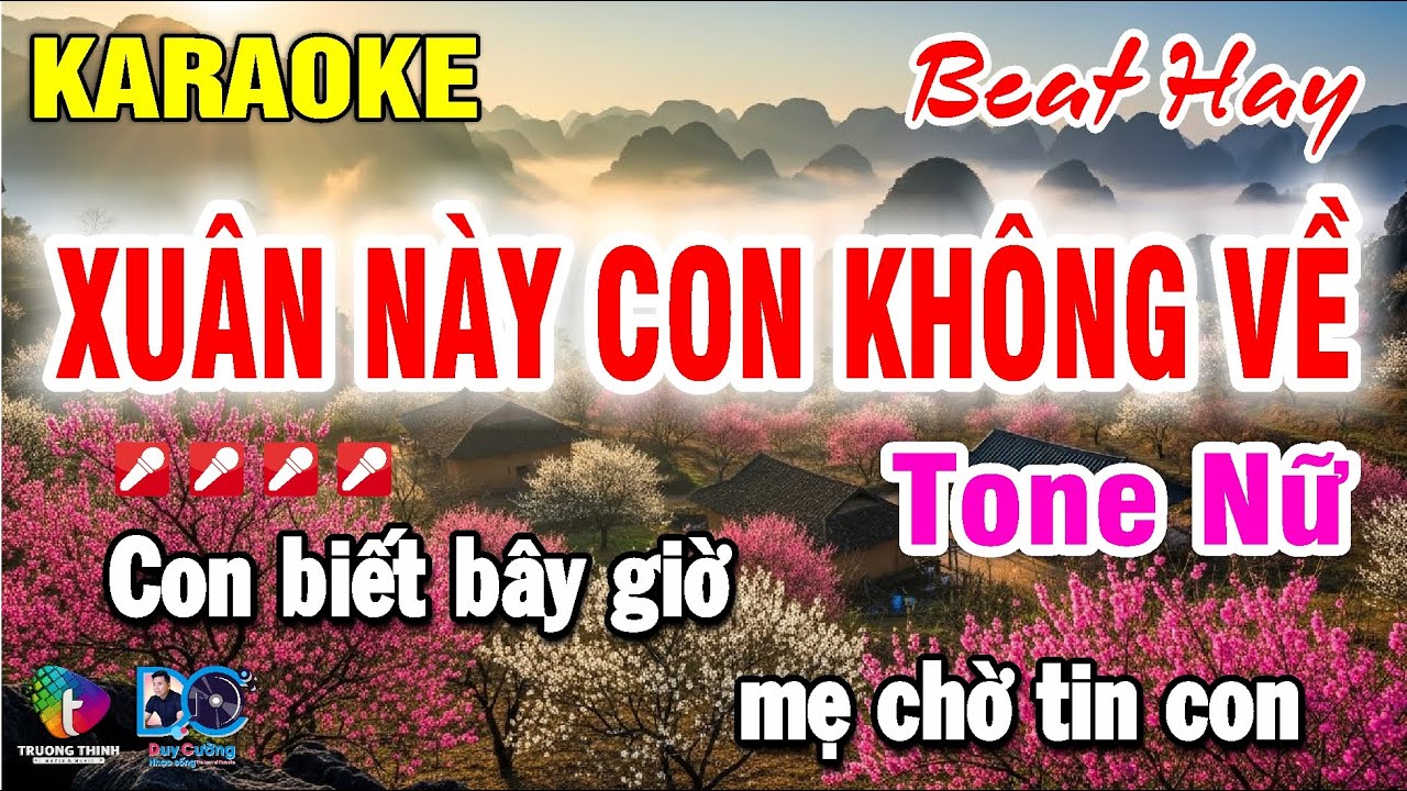Karaoke Xuân Này Con Không Về Tone Nữ Nhạc Sống I Nhạc sống Duy Cường ♫