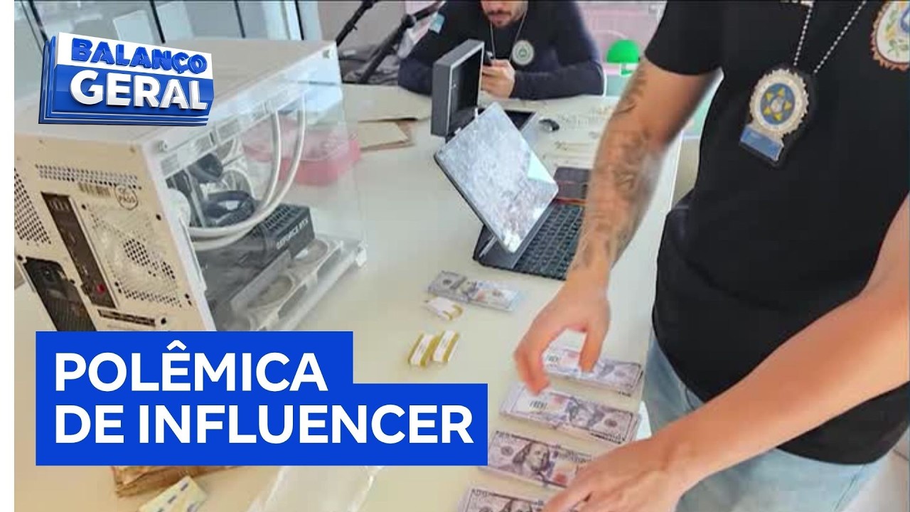 Influenciadora Bia Miranda tem US$ 40 mil em notas cenogr&aacute;ficas apreendidas