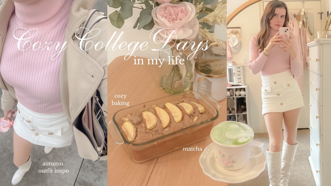 autumn days in my life | fall baking, matcha, cozy nights in, & autumn outfit inspo
