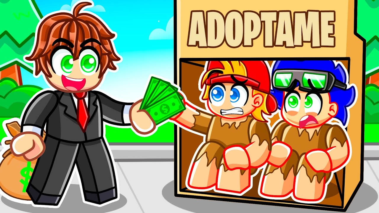 Adoptados por una FAMILIA MILLONARIA en Roblox!