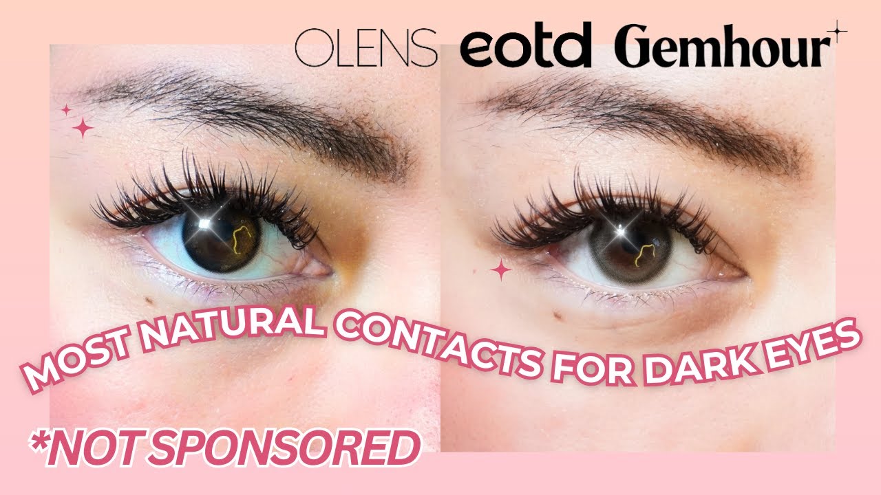NO FILTER TRY-ON | Natural Colored Contact Lenses! 💖🌙 EOTD, OLENS, & GemHour