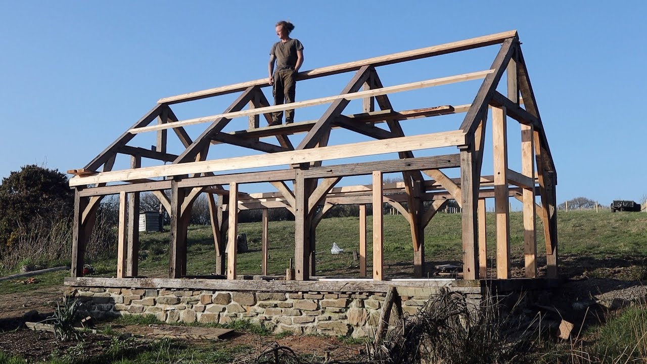 Spring Fed Timber Framed Greenhouse Part 9 Glass Frames