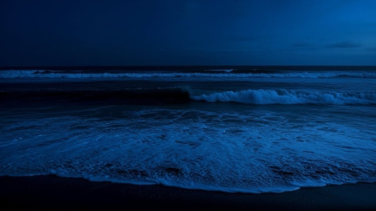Insomnia Cure: Ocean Waves for Uninterrupted Deep Sleep (Dark Screen)