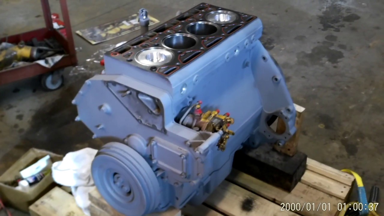 International 270a Backhoe part 4 Engine assembly and install