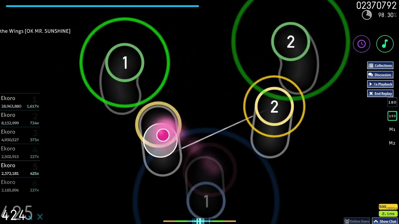 katamari on the wings [ok mr. sunshine] +ezdt 724/1695 a rank (96,50%, 8,26★)