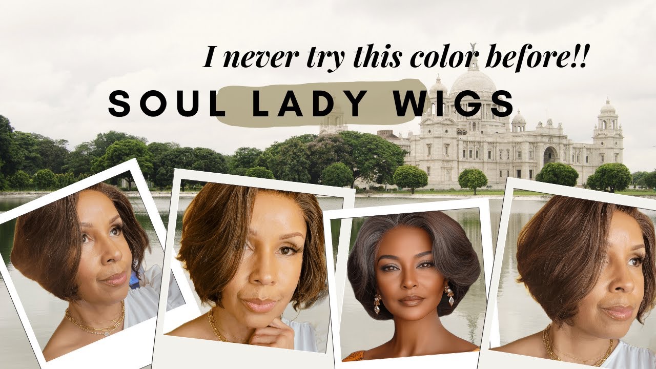 I never try this color before!! Brown gray blends color human hair wig for mature ladies! #wigs