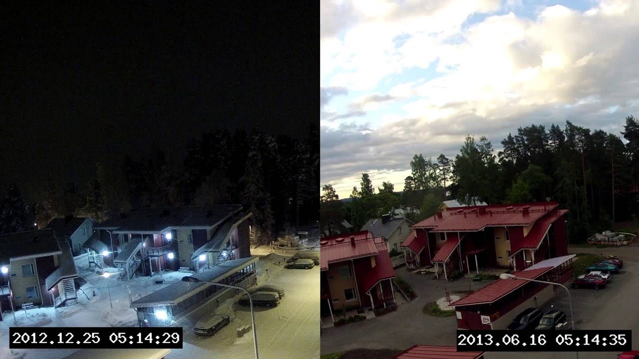 Timelapse winter vs summer in Kuopio, Finland
