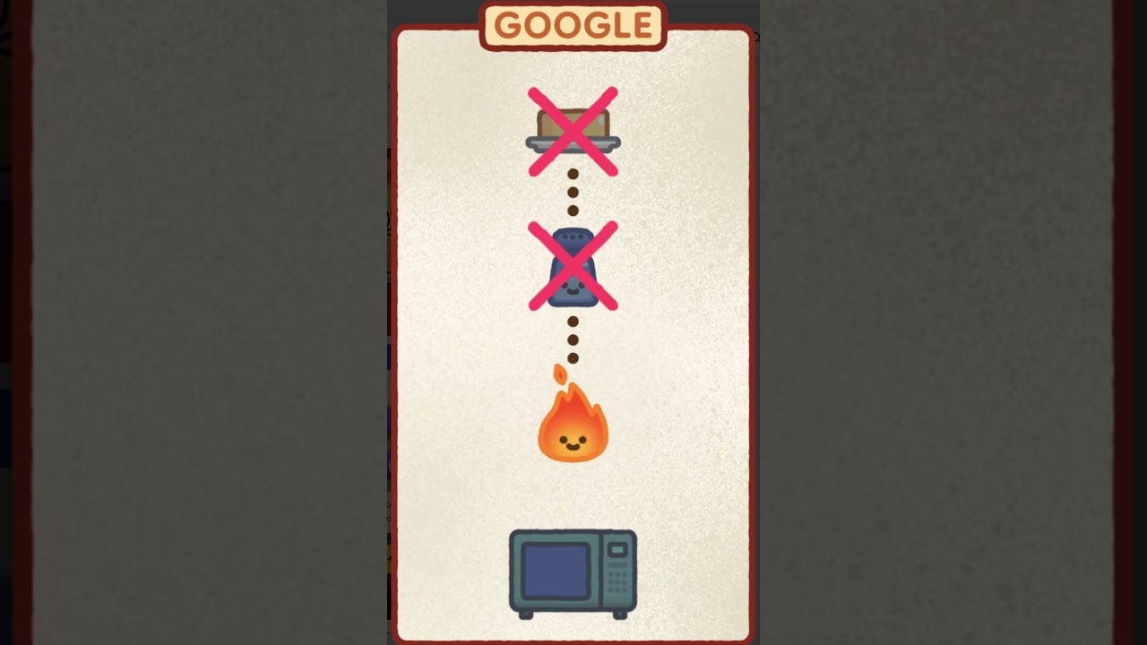 Google doodle popcorn (fire level)