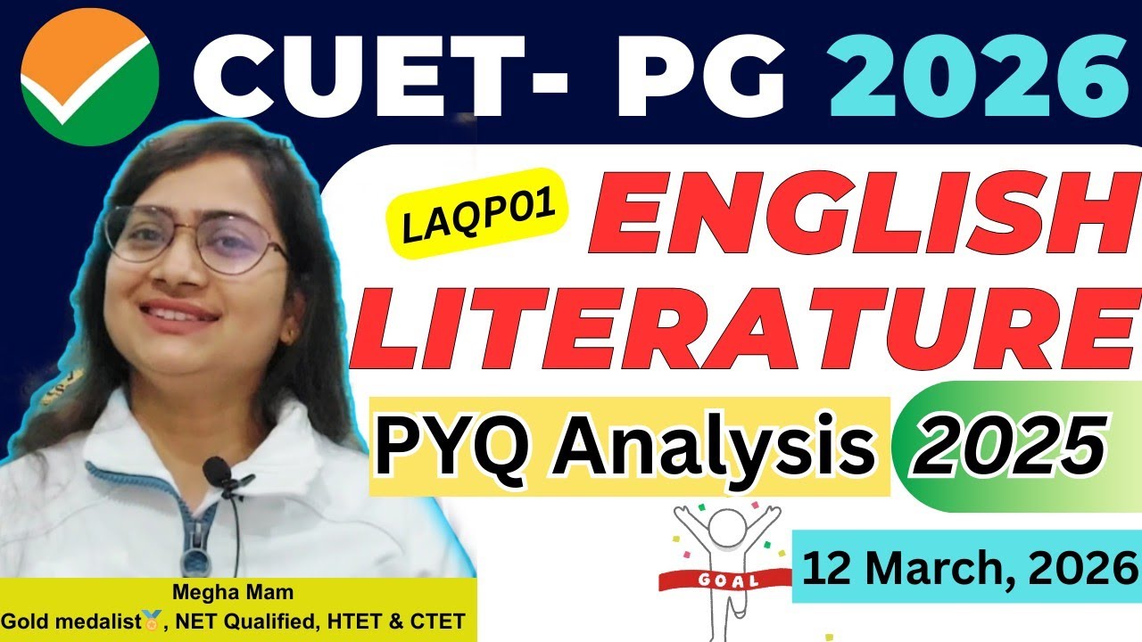 CUET PG English PYQ 2025 Detailed Explanation | CUET PG English 2026 | by Megha Mam #cuetpgenglish