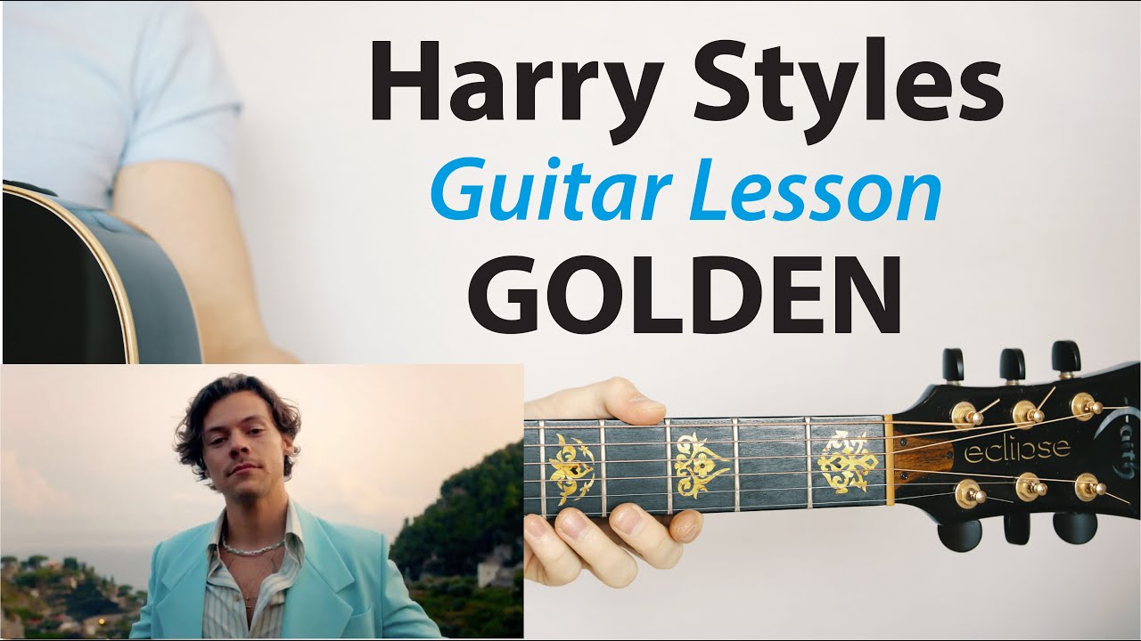 Golden: Harry Styles 🎸Acoustic Guitar Lesson (PLAY-ALONG, How To Play)