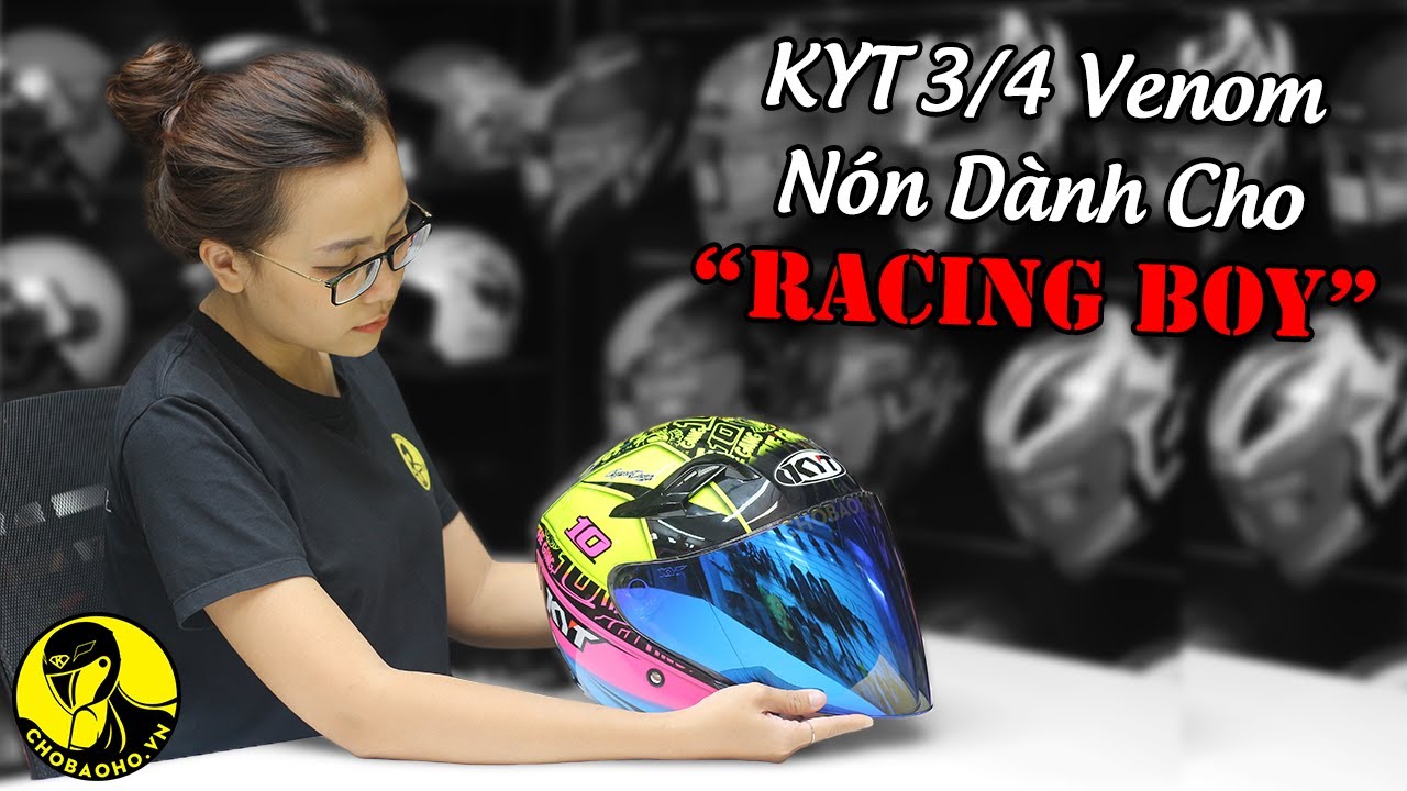 Nón 3/4 KYT Venom, CỰC PHẨM Dành Cho Các Bạn YÊU TỐC ĐỘ - Chợ Bảo Hộ