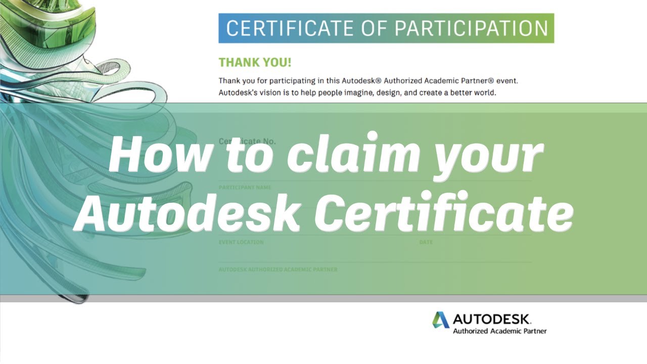 AutoCAD Learning Series: How to Claim Your Autodesk Certificate