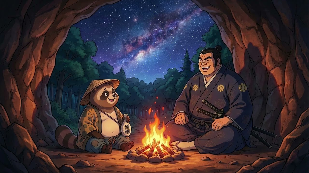 Cave Night | Relaxing Hearth Music for Reading & Focus (Hachiman Music)