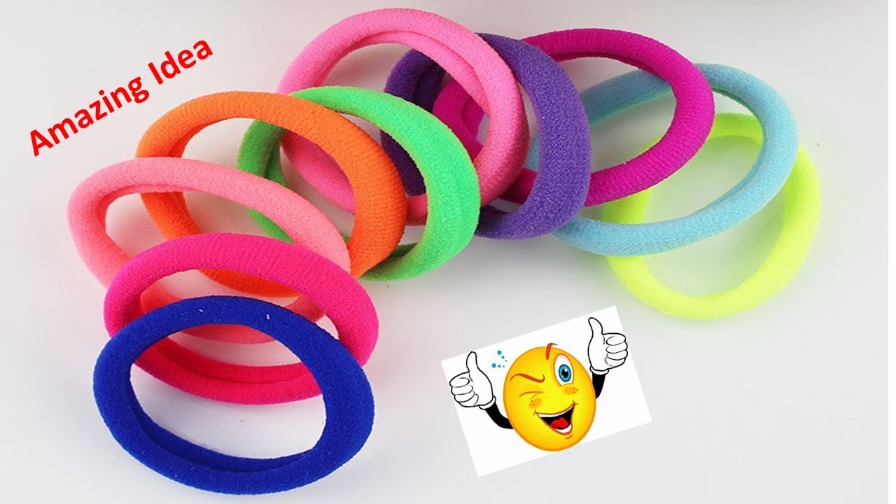 Best out of waste from hair rubber bands crafts idea | DIY HOME DECOR | Easy Reuse Craft Idea