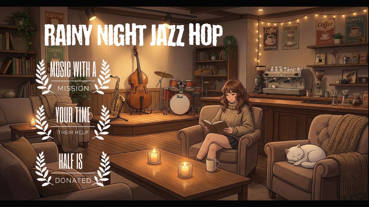 Rainy Night Jazz Hop | Deep Focus & Cozy Study Session ☕️🌧️