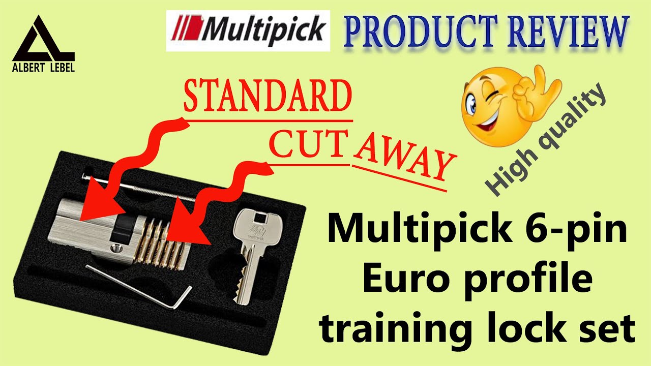 #510 Multipick 6-pin Euro profile training lock set (Very high quality)