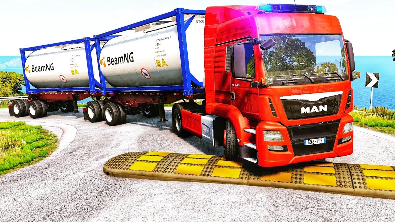 Trucks vs Speed Bumps | BeamNG.DRIVE