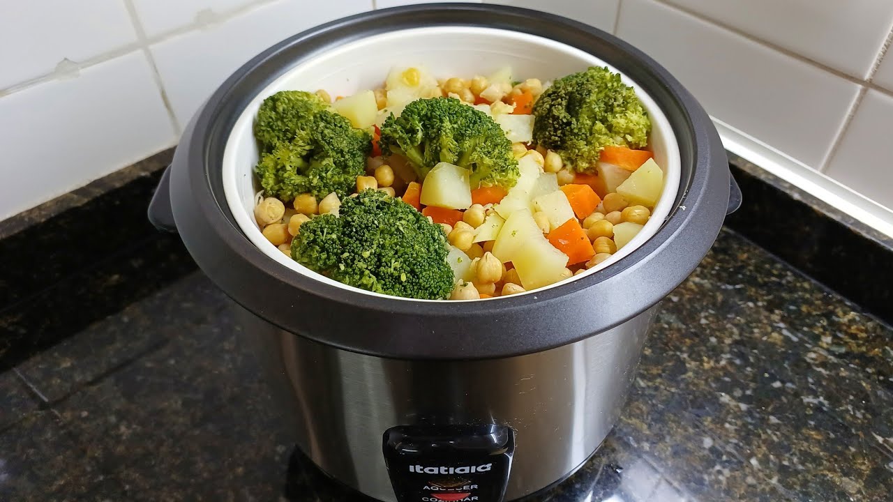 LEGUMES NO VAPOR NA PANELA DE ARROZ ELÉTRICA | DELICIOSOS E SUPER SAUDÁVEIS 