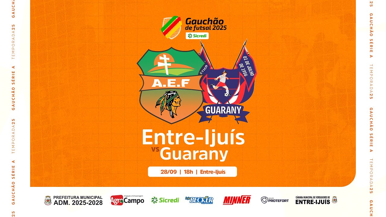 ENTRE-IJUÍS FUTSAL X GUARANY | GAUCHÃO DE FUTSAL - SÉRIE A 2025
