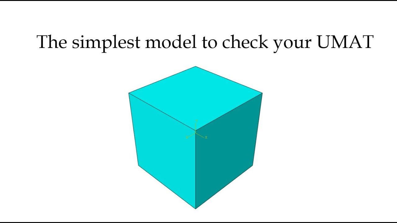 The simplest model to run your UMAT