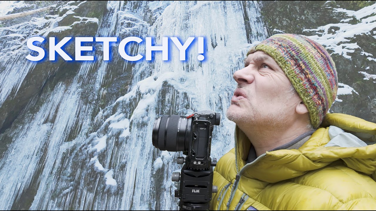 OH!! That looks DANGEROUS! Photographing FROZEN Waterfalls