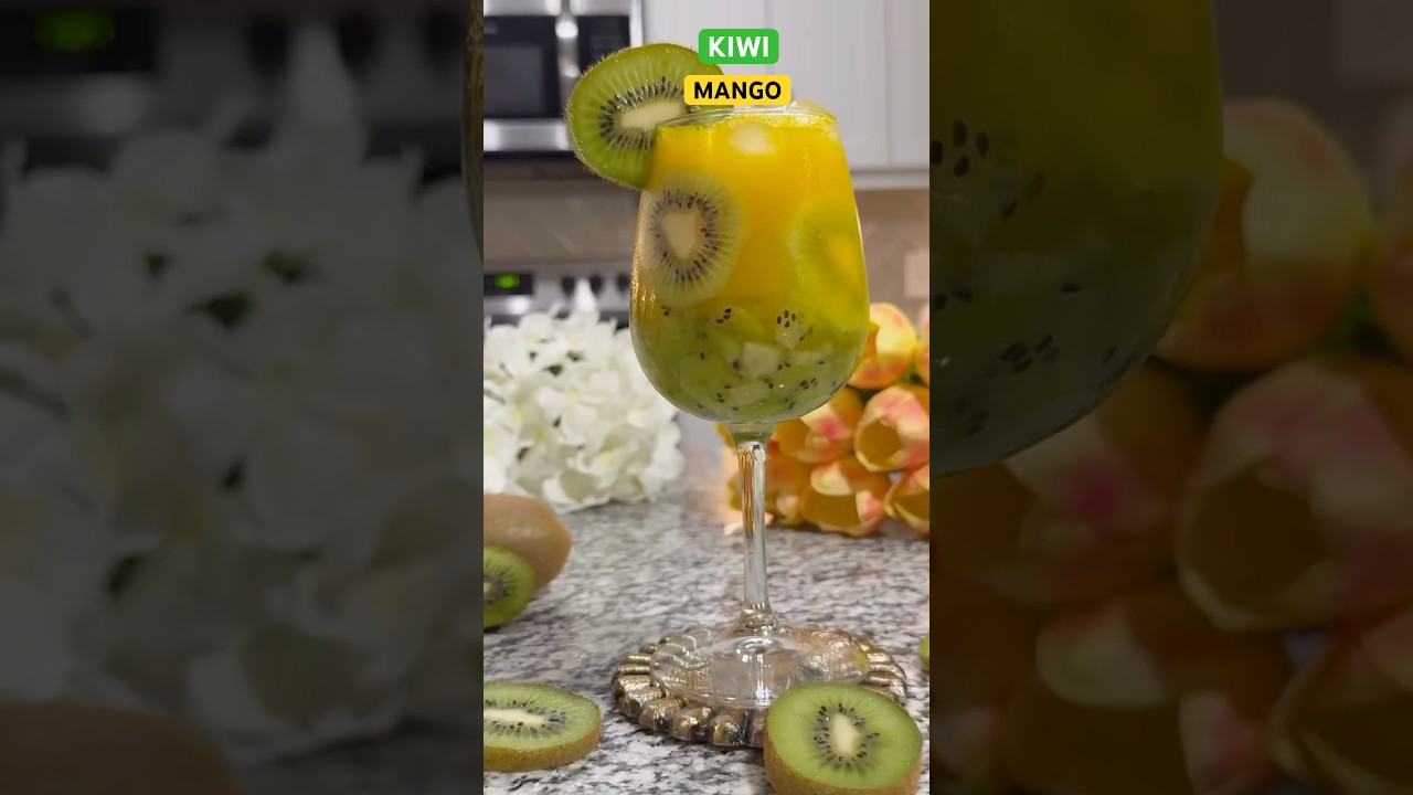 🥝🥭 Tropical vibes in every sip! Kiwi Mango delight✨ #cocktailrecipe #cocktail #thesiplounge