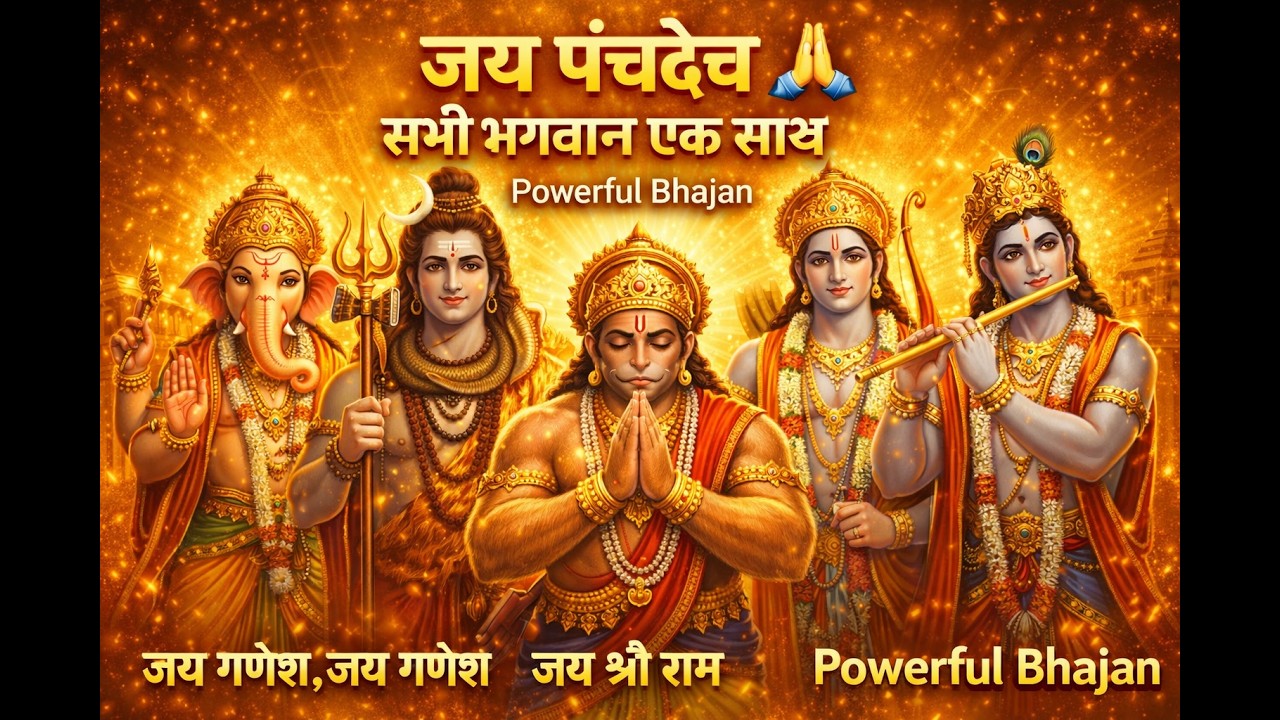 पंचदेव भजन 🙏 सुनते ही मन शांत हो जाएगा | Powerful Mantra / Bhajan | Positive Energy Bhakti Song