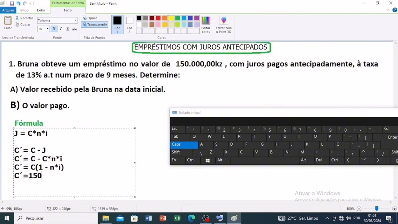 JUROS ANTECIPADOS - Valor real, Valor nominal e juros antecipados 💥