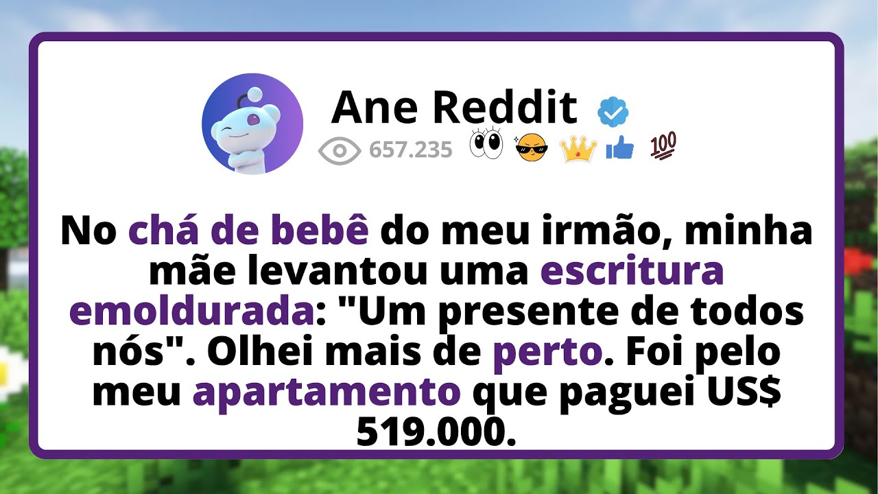 No CHÁ DE BEBÊ do meu IRMÃO, minha MÃE levantou uma ESCRITURA emoldurada: 