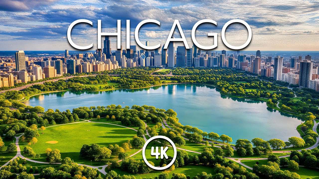 CHICAGO 4K – Discover the Wonder of Lakeside Skylines with Relaxing Piano Music