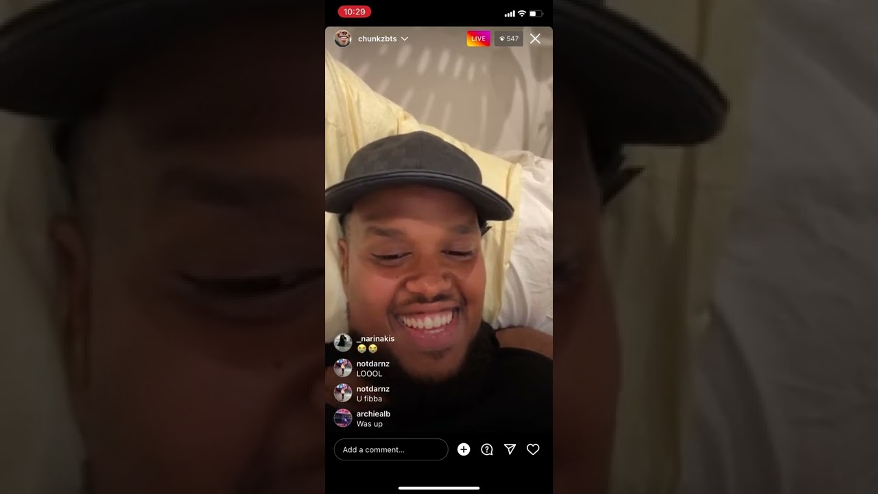 Chunkz Instagram Live