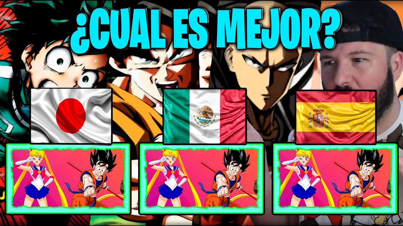 🇪🇸ESPAÑOL REACCIONA A 😲 DOBLAJES LATINO vs ESPAÑOL vs JAPONÉS 😲