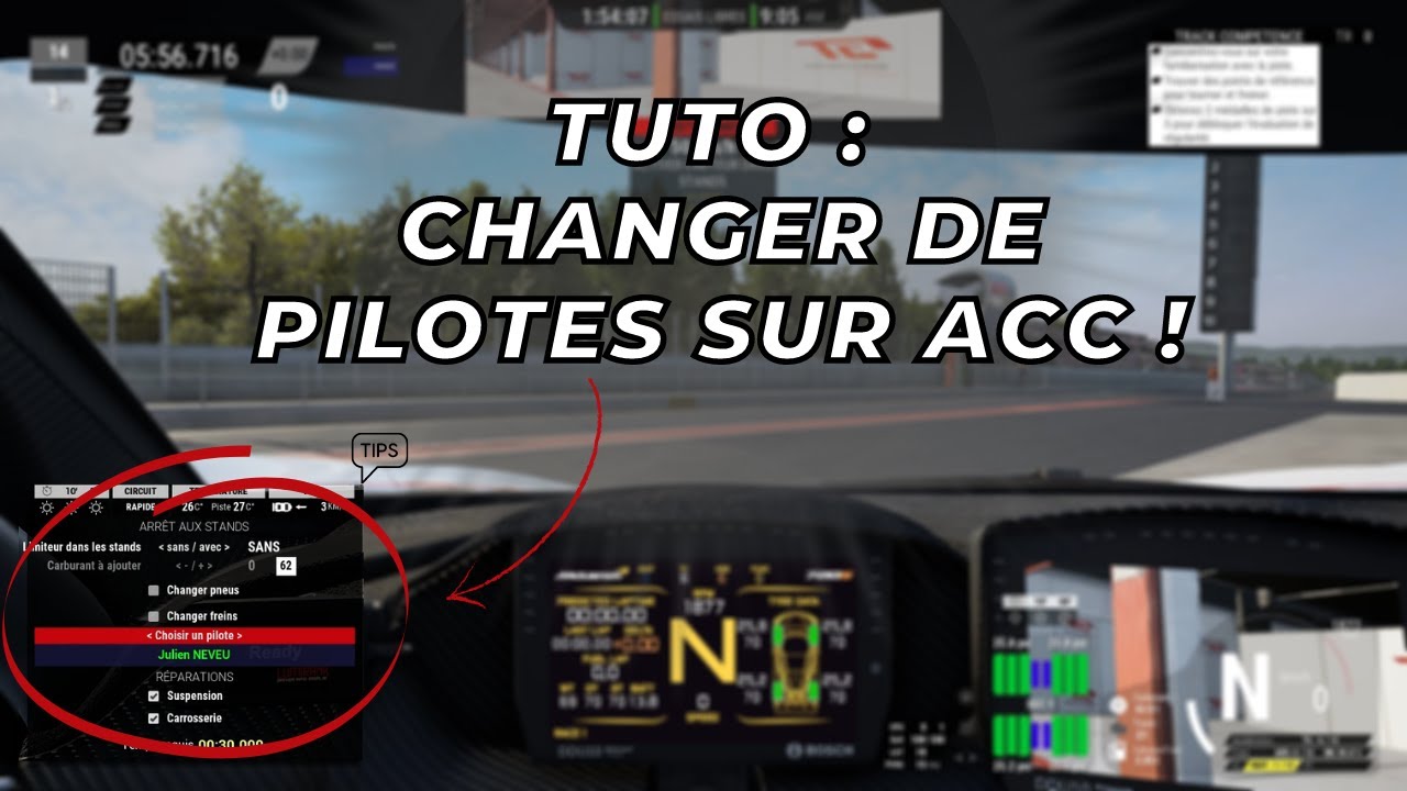 Tuto : Changer de pilotes sur ACC !