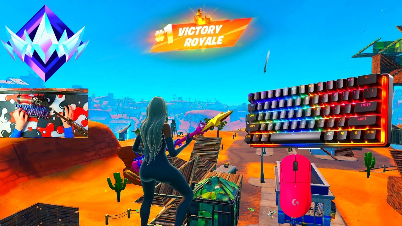 [1HR]Steelseries Apex Pro Mini ASMR 😴 Fortnite Ranked Reload 🏆 Satisfying Keyboard Sounds 360FPS 4K
