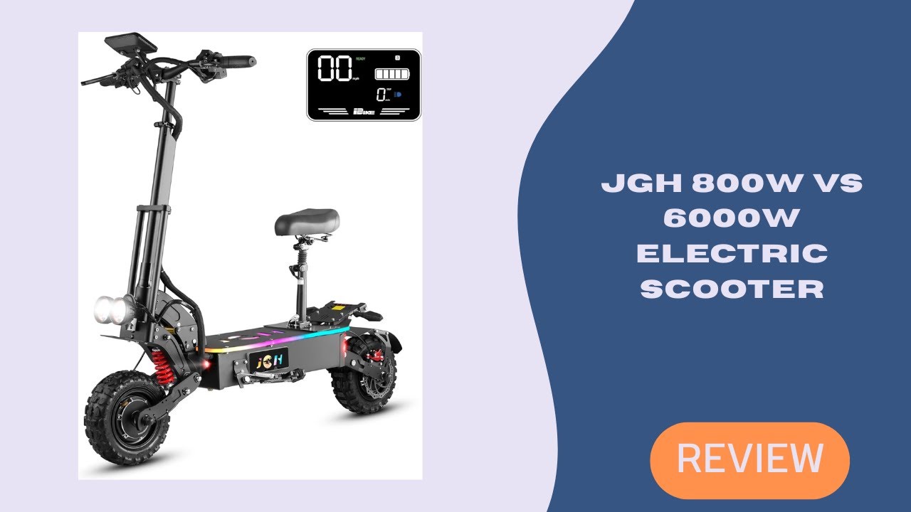 JGH 800/ 6000W Long-Range Electric Scooter | 75 Miles & 55MPH Top Speed