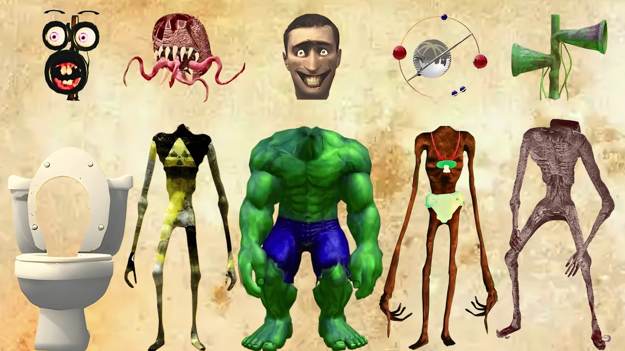 WRONG HEADS SIREN HEAD POOP, SIREN HEAD HOUSE, SIREN HEAD BRAIN EYE, SIREN HEAD OCTOPUS, SIREN HEAD