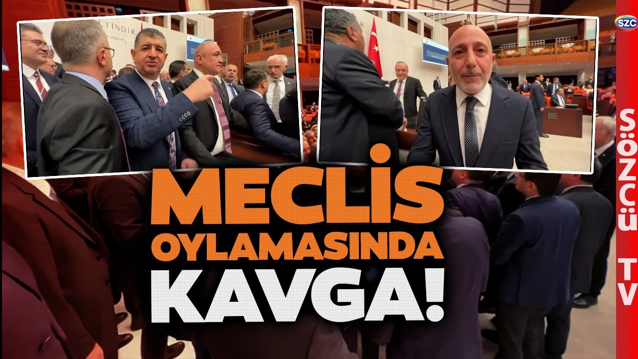 CHP'li Vekillerin Emekli Protestosuna Engel! Meclis Oturumunda Kavga! Birleşime Ara Verildi!